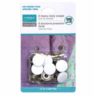 Heavy Duty Snaps - 15mm (5/8″) - 6 sets - White