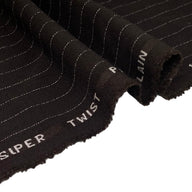 Pin Striped Super Twist Italian Wool Crepe