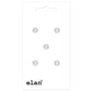 Plastic 2-Hole Button - 18mm / 28L - White - 3 count