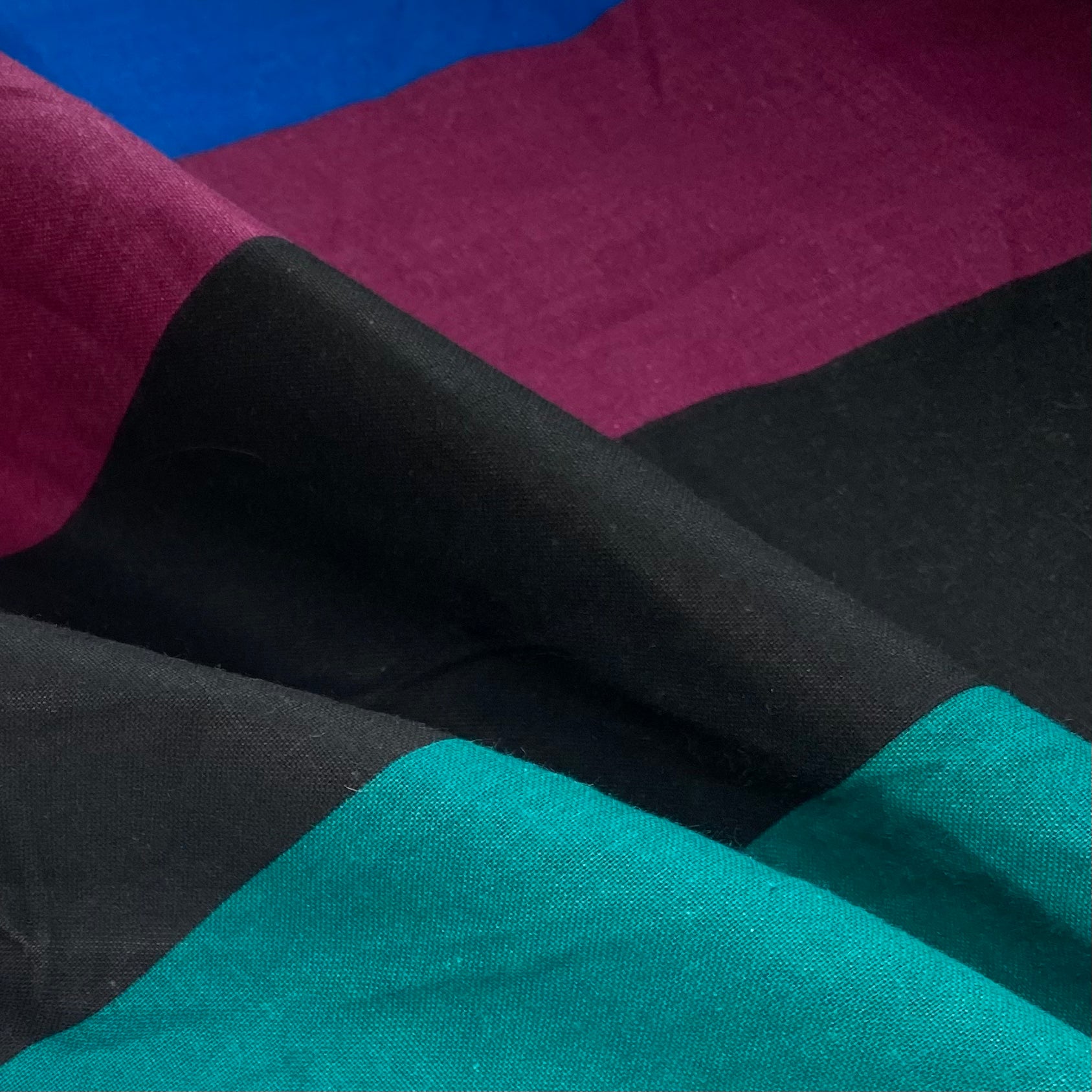 Striped Cotton - 60” - Black/Green/Blue/Purple