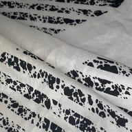 Striped Silk Shantung - White/Black