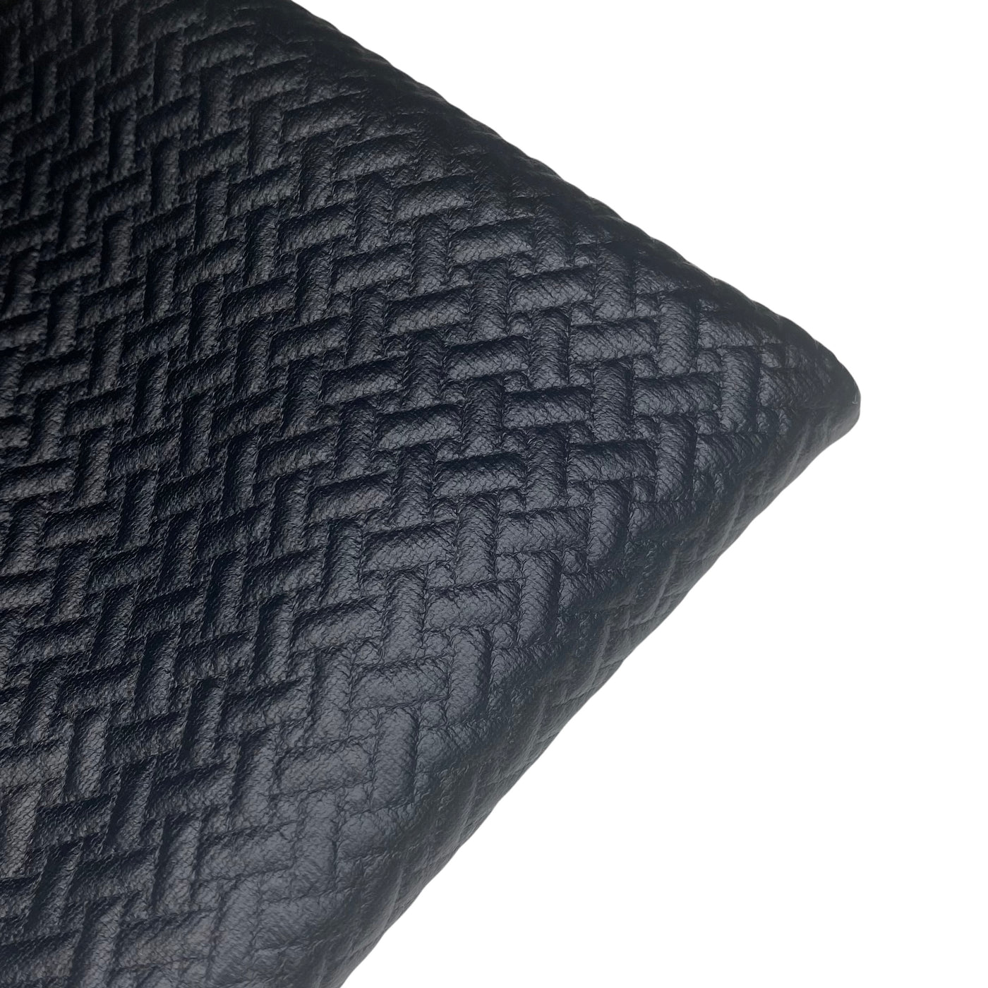 Embossed Lattice Stretch Vinyl - Black