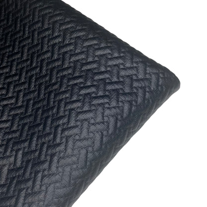 Embossed Lattice Stretch Vinyl - 58” - Black