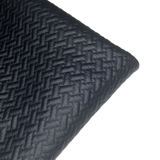 Embossed Lattice Stretch Vinyl - 58” - Black