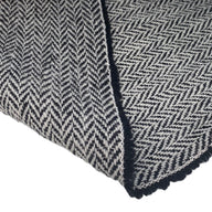 Herringbone Wool Coating - Black/White