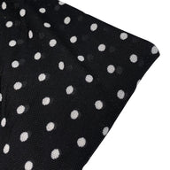 Printed Stretch Mesh - Polka Dot - Black/White