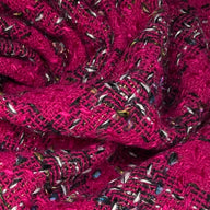 Wool Boucle Coating - Pink