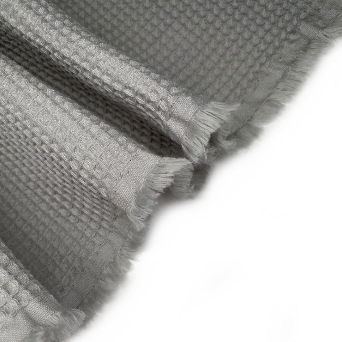 Waffle Weave Cotton - Unwashed - 44” - Grey