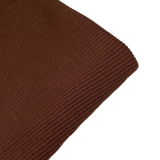 Cotton Tubular Rib Knit - Remnant - Brown