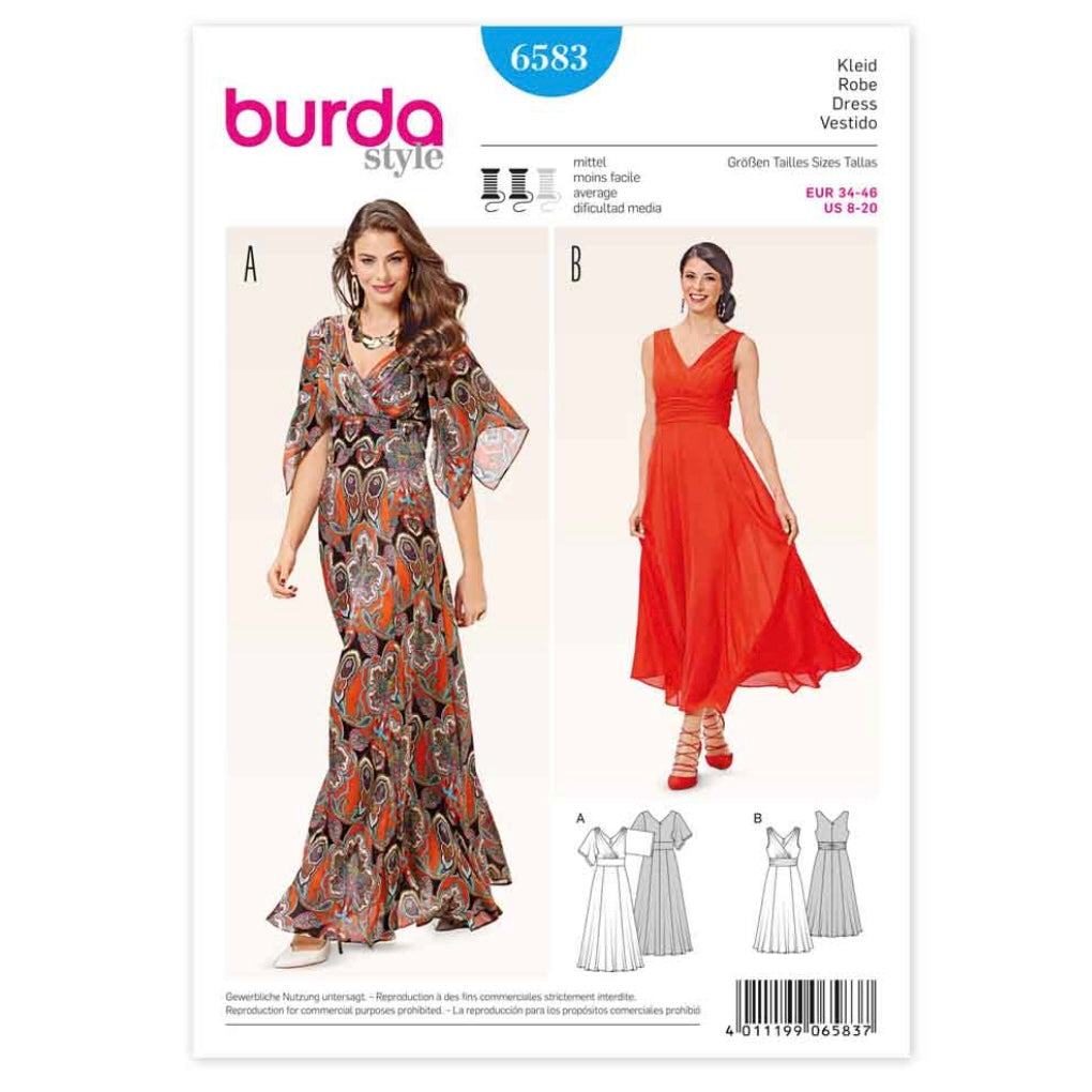 Dress Sewing Pattern - Burda Style 6583