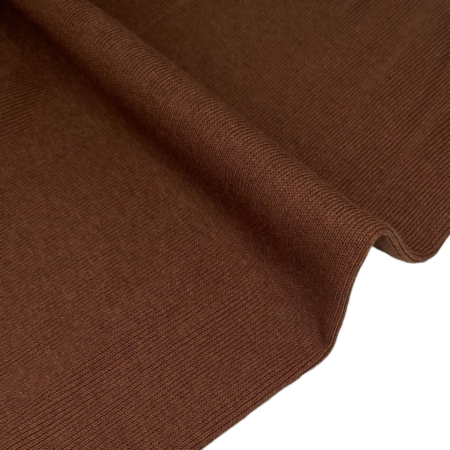 Cotton Tubular Rib Knit - Brown
