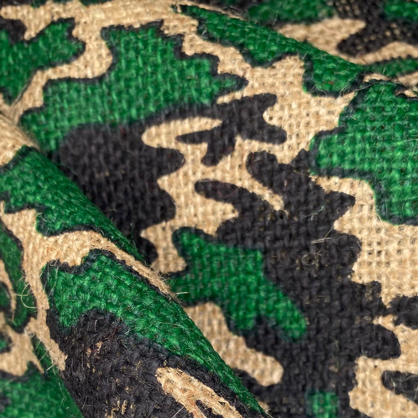 Printed Burlap - Camouflage