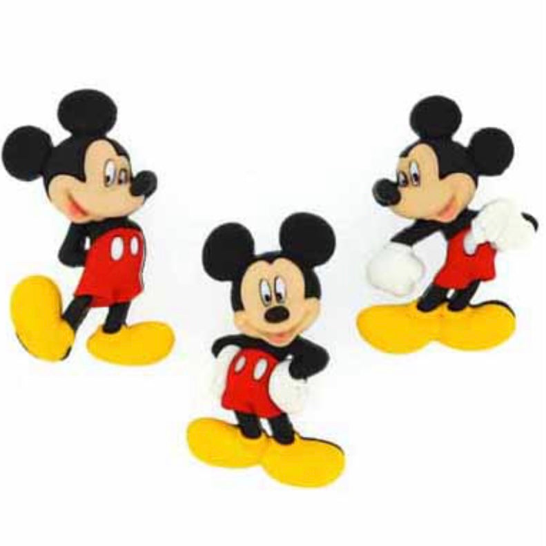 Novelty Buttons - Mickey Mouse - 3pcs