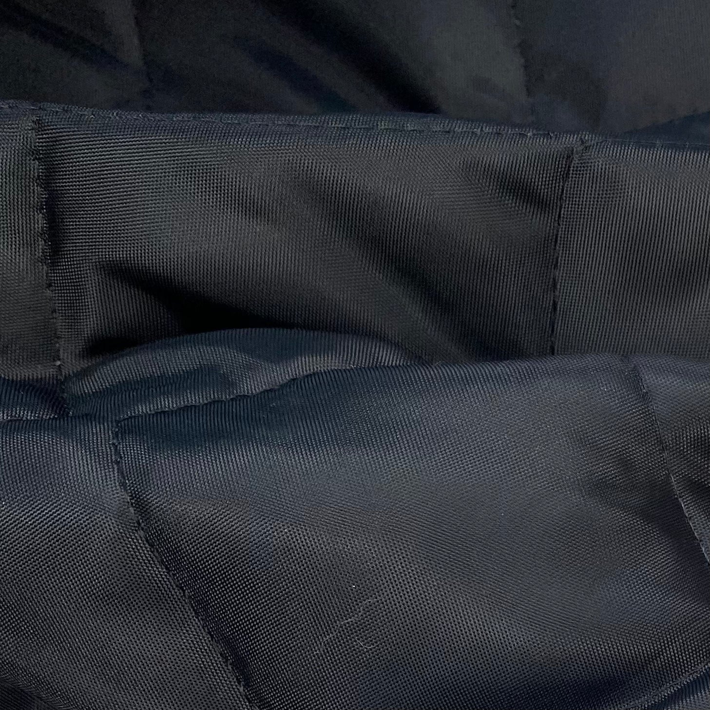 Double Sided Quilted Nylon - Squares - Black