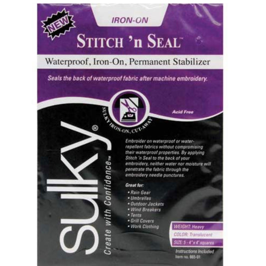 Stitch 'n Seal - 10 x 10cm (4″ x 4″) - 5 sheets