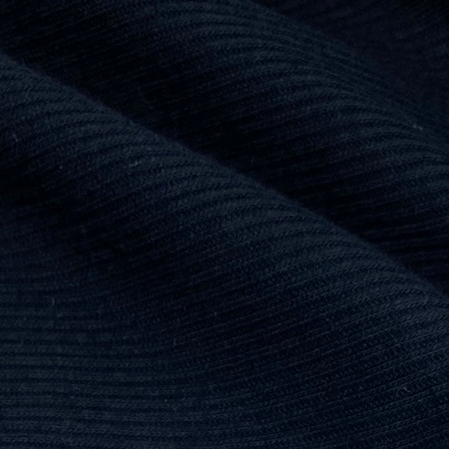 Cotton Tubular Rib Knit - Remnant - Navy
