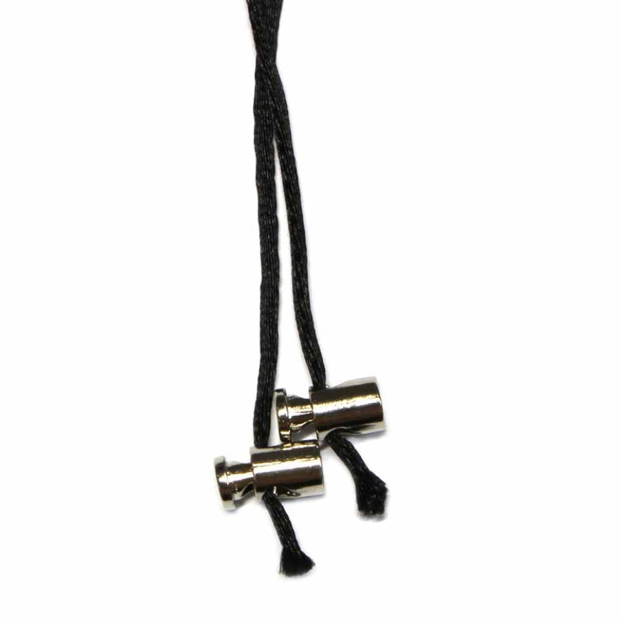 Metal Cord Stops - Silver - 2 pcs