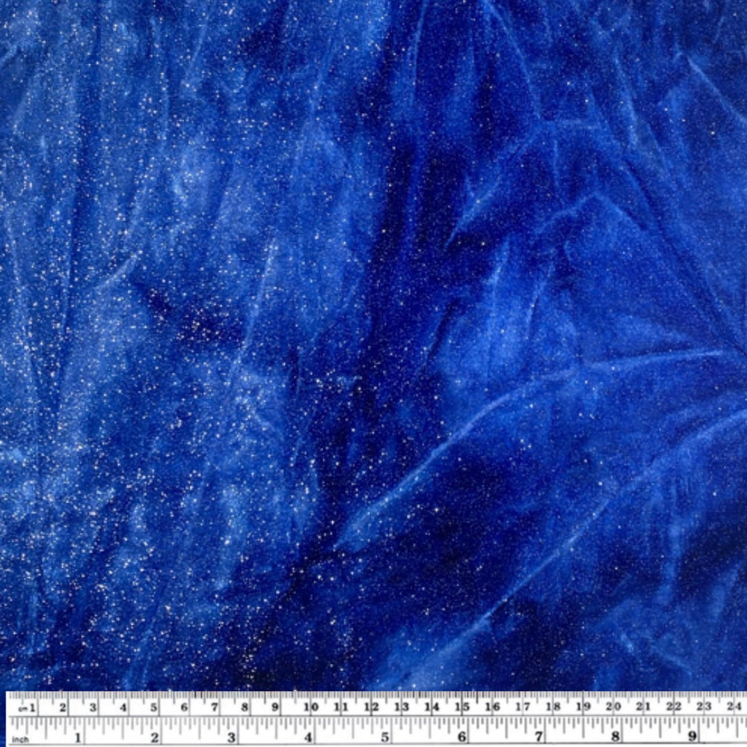 Sparkle Stretch Velvet - Blue