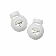 Plastic Round Cord Stops - White - 2 pcs