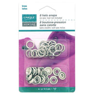 Halo Snaps - 11mm (3/8″) - Gold - 8 Sets