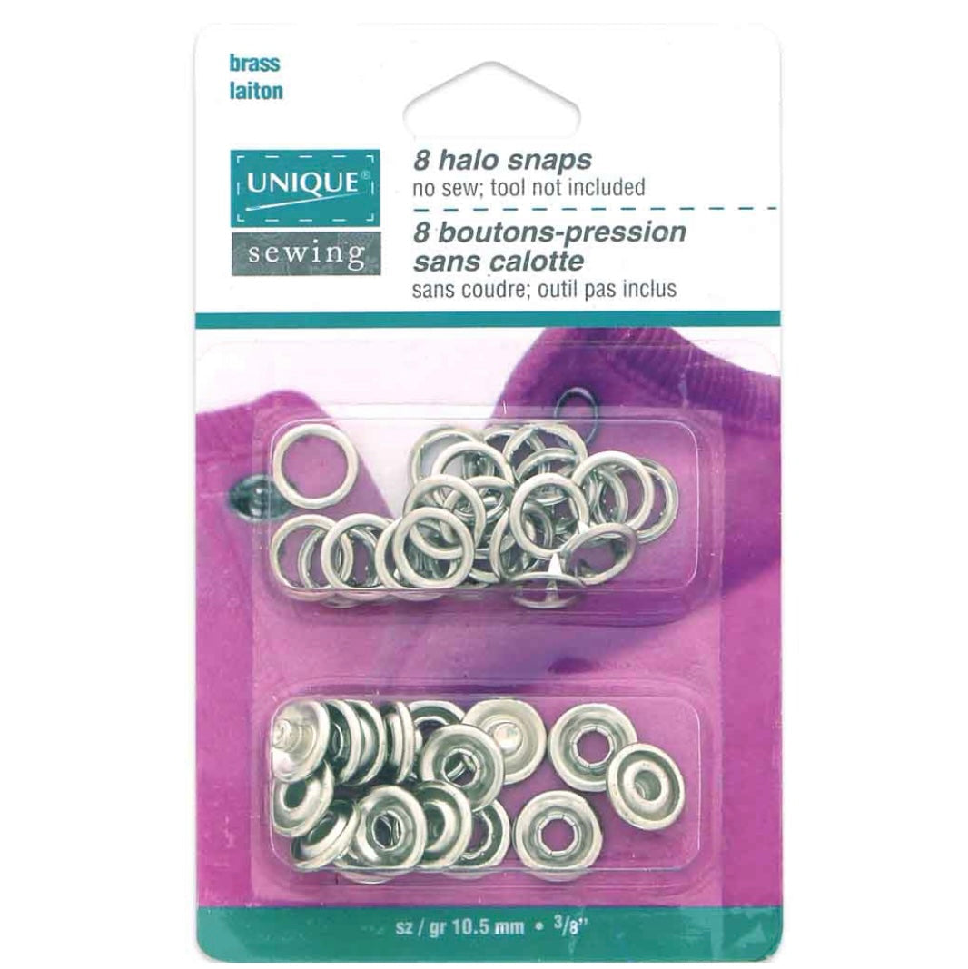 Halo Snaps - 11mm (3/8″) - Gold - 8 Sets