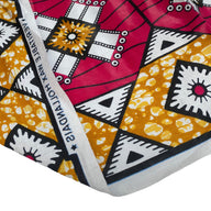 Waxed African Printed Cotton - Veritable - Multi-Colour / Pink