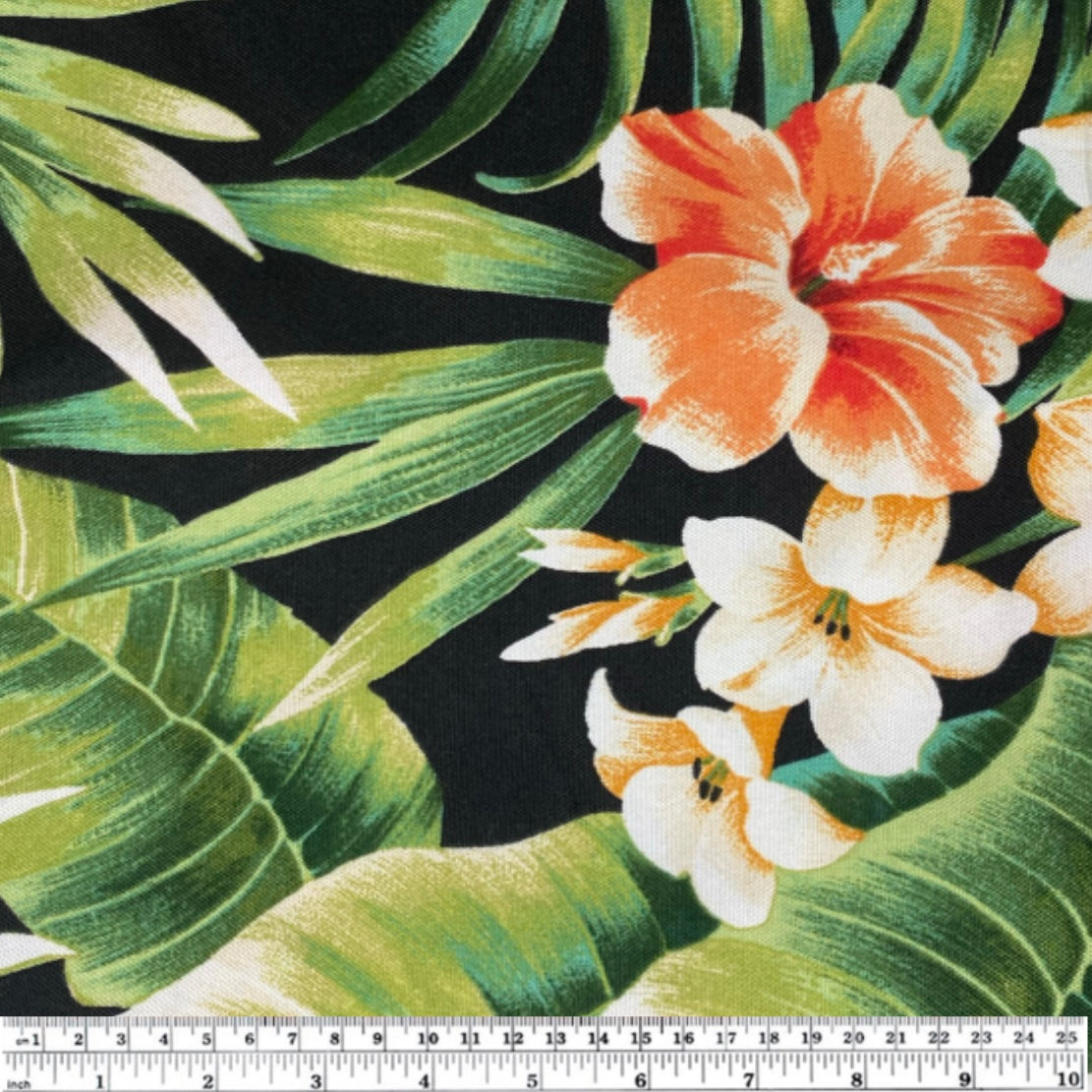 Tropical Indoor/Outdoor Upholstery - 56” - Black
