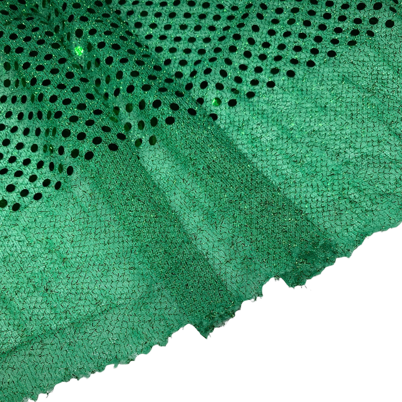 Faux Sequin Shiny Confetti Dot Knit - 44” - Green