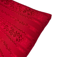 Floral Striped Silk Chiffon - Red