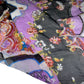 Paisley Silk Chiffon - 54” - Purple/Black