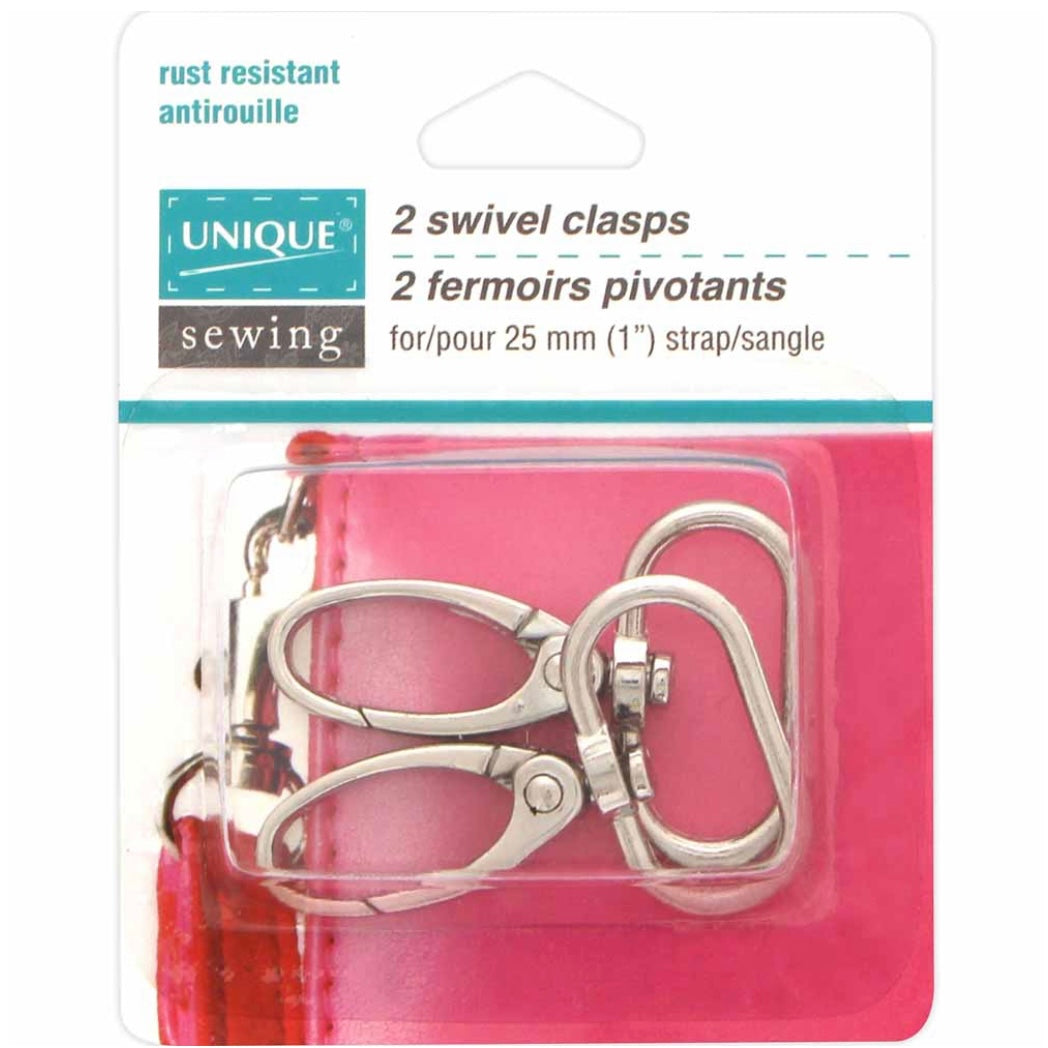 Swivel Clasps - 25mm (1″) - Silver - 2 pcs.