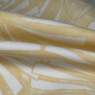 Printed Cotton Canvas Palm Leaves - Yellow/White