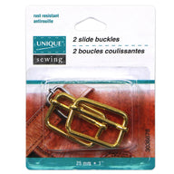 Metal Slide Buckle - 25mm (1″) - Silver - 2 pcs