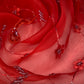 Embroidered Beaded Silk Organza - Red