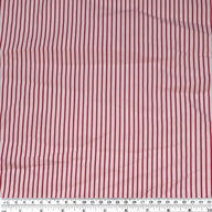 Striped Printed Cotton - White/Red