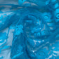 Scalloped Edged Floral Polyester Lace - 52” - Blue