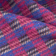 Wool Plaid Coating - Purple/Blue/Brown