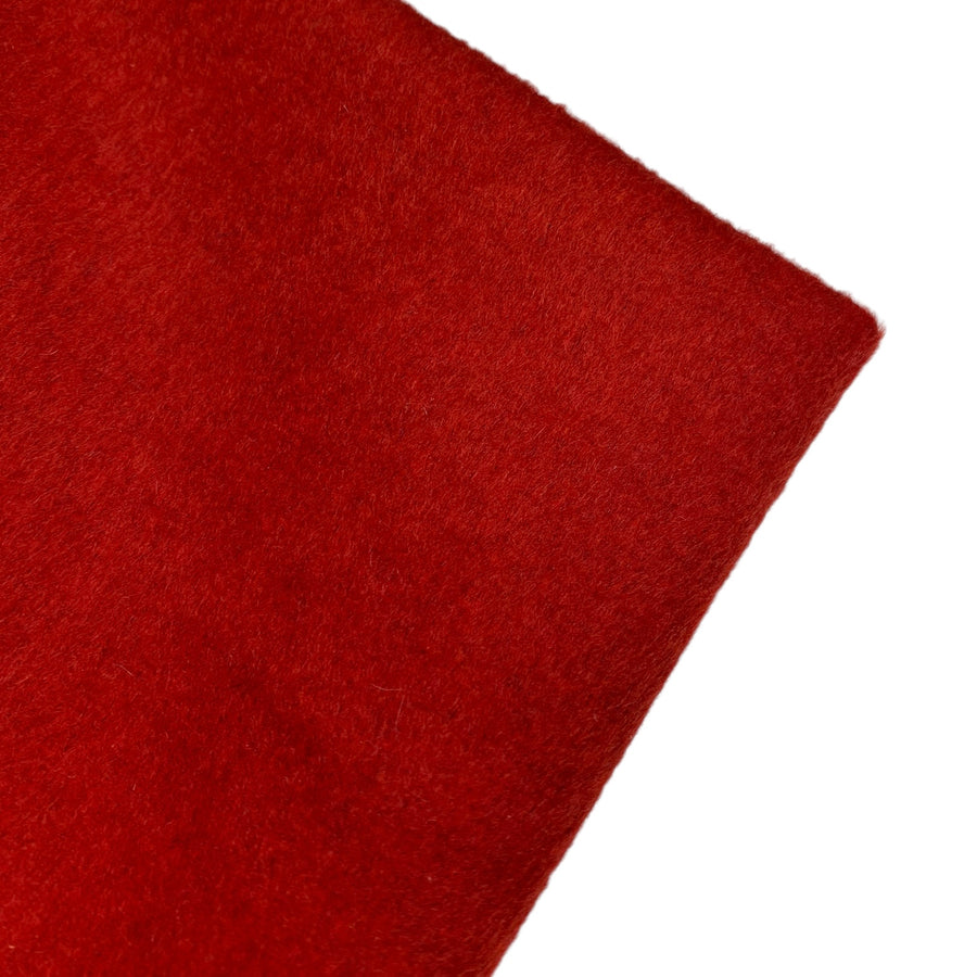 Mohair Wool Coating - Rusty Red