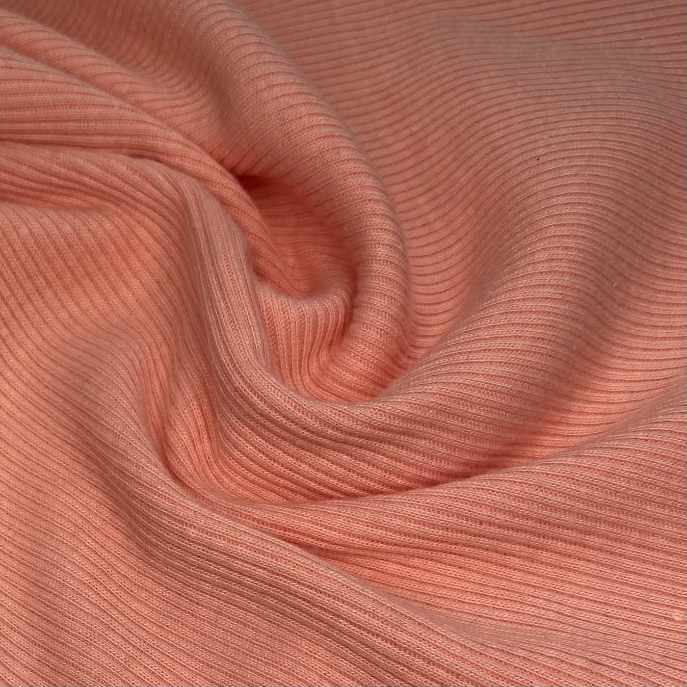 Cotton Tubular Rib Knit - Peach