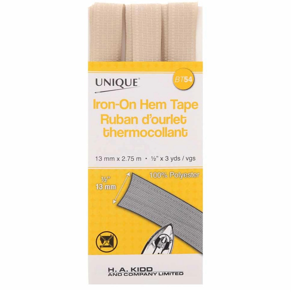 Iron-On Hem Tape - 13mm x 2.75m - Ivory
