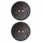 Two Hole Coconut Button - 41mm - Brown - 1 Count