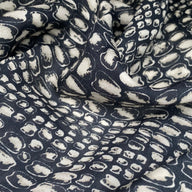 Printed Silk Georgette - Snake Print