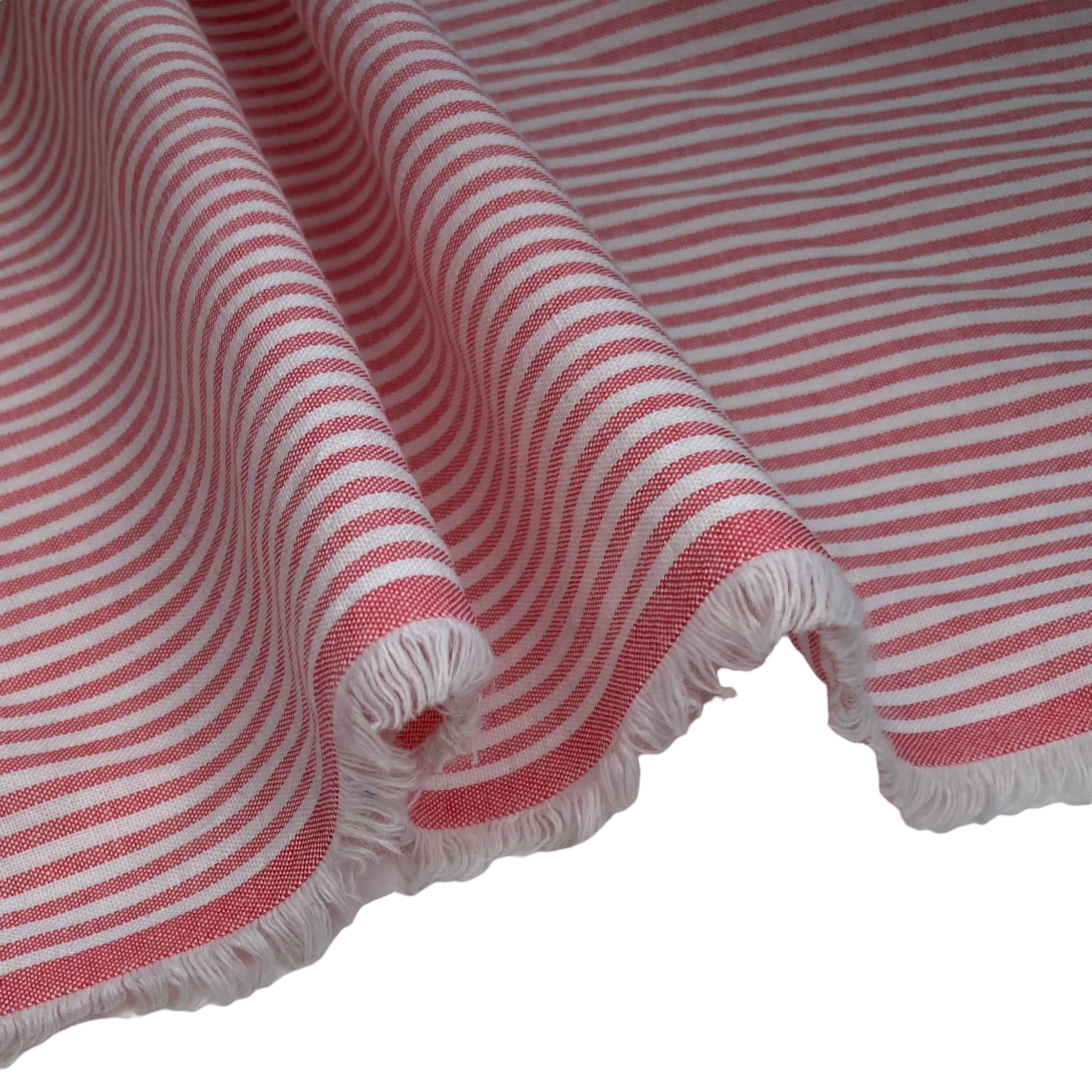 Yarn Dyed - Striped Cotton - Pink/White