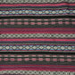 Woven Polyester - Striped Aztec  - Pink / Black