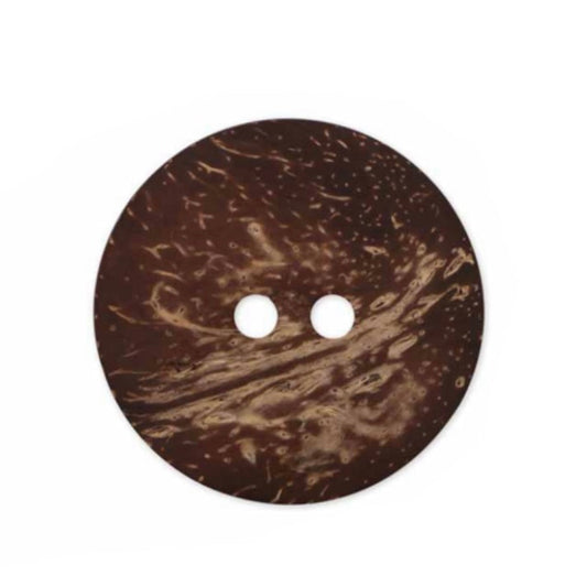 Two Hole Coconut Button - 38mm - Brown - 2 Count