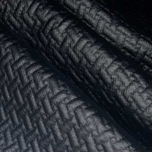 Embossed Lattice Stretch Vinyl - 58” - Black