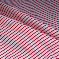 Striped Printed Cotton - White/Red