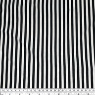 Striped Mercerized Cotton - 60” - Black/White