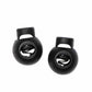 Plastic Round Cord Stops - Black - 2 pcs