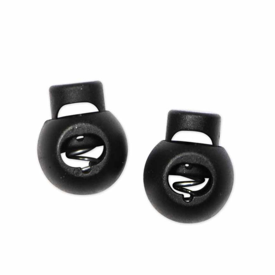 Plastic Round Cord Stops - Black - 2 pcs